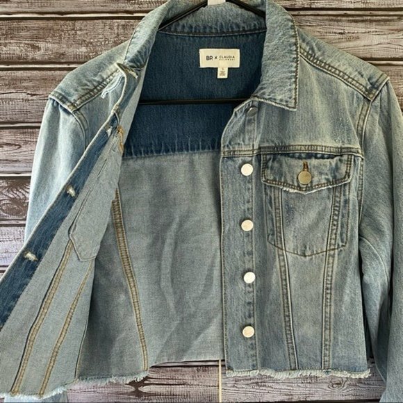 BP.  Claudia Sulewski‎ Cropped Jean Jacket Size S - Picture 10 of 12